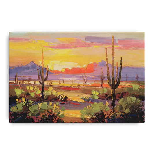 Phoenix Desert Horizon Scene - Canvas Wall Art