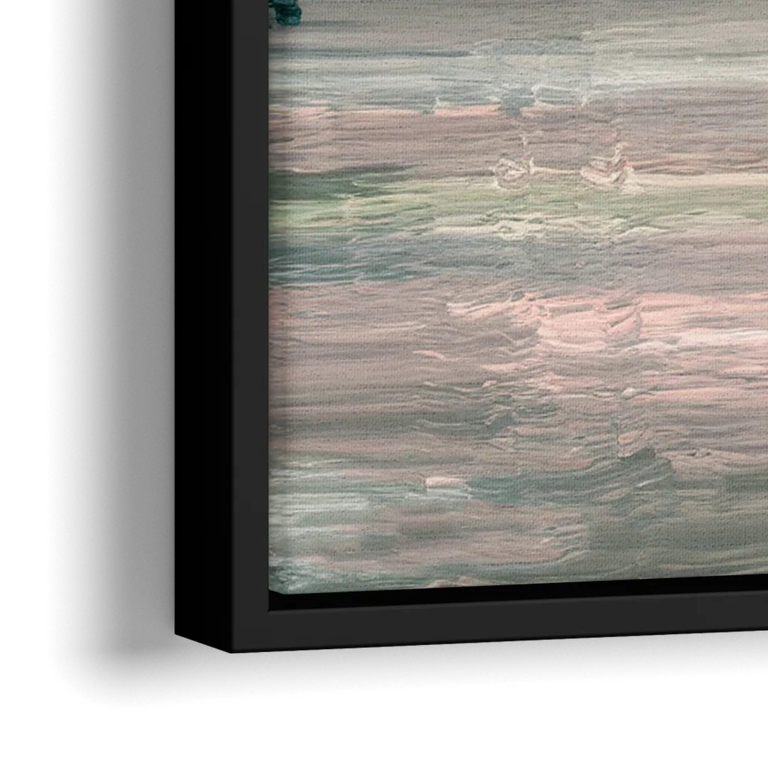 Burlington Lake Champlain Serenity - Close-Up Black Frame Canvas