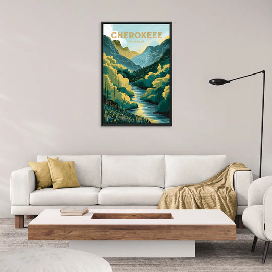 Knoxville Cherokee Heritage - Living Room Black Frame Canvas