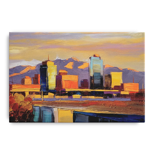 El Paso Skyline View - Canvas Wall Art