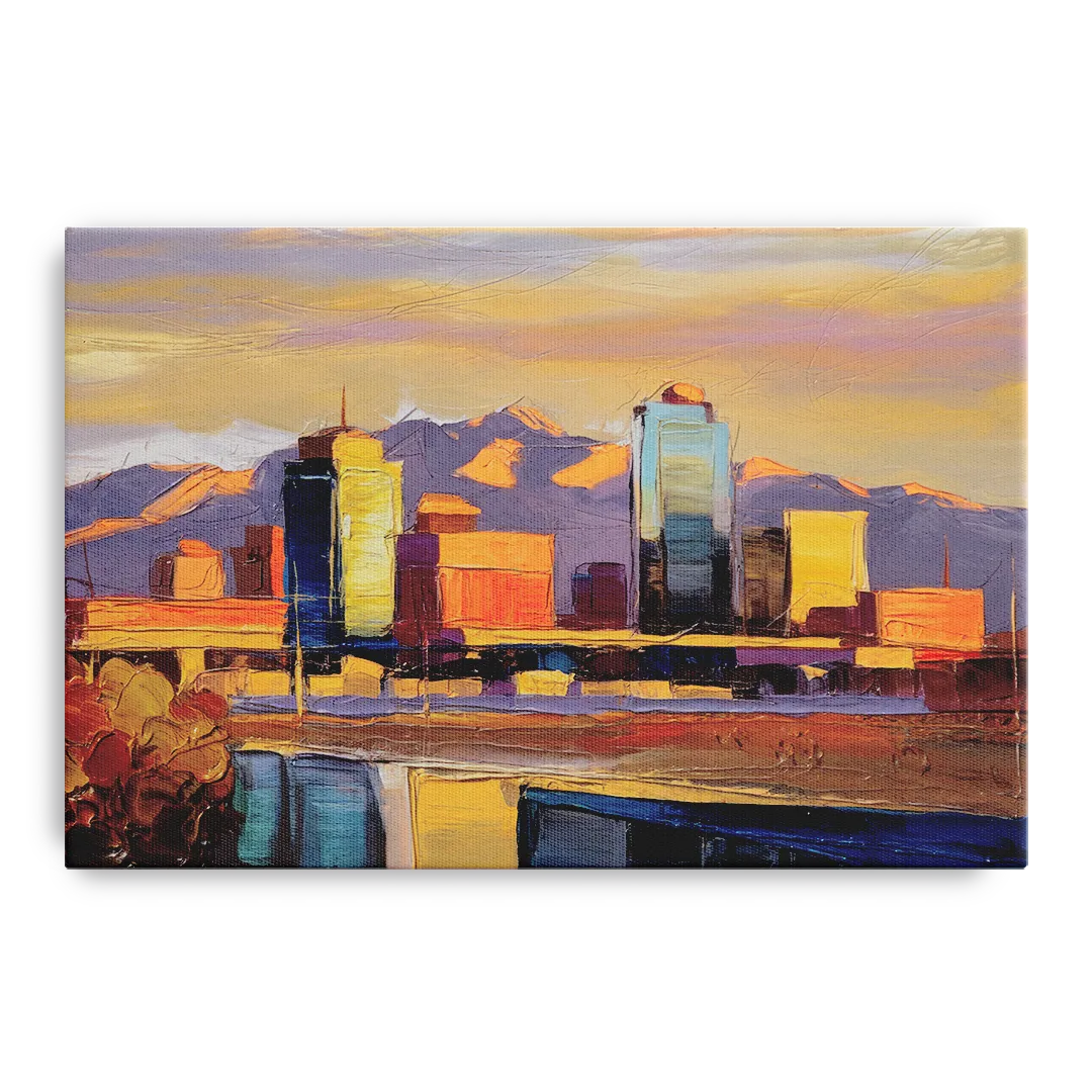 El Paso Skyline View - Canvas Wall Art