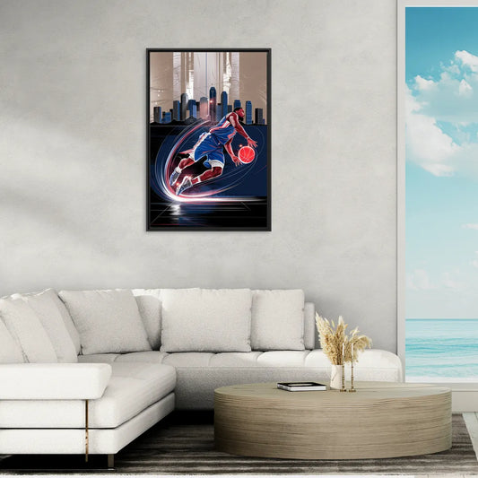 Los Angeles Clippers Basketball - Living Room Black Frame Canvas