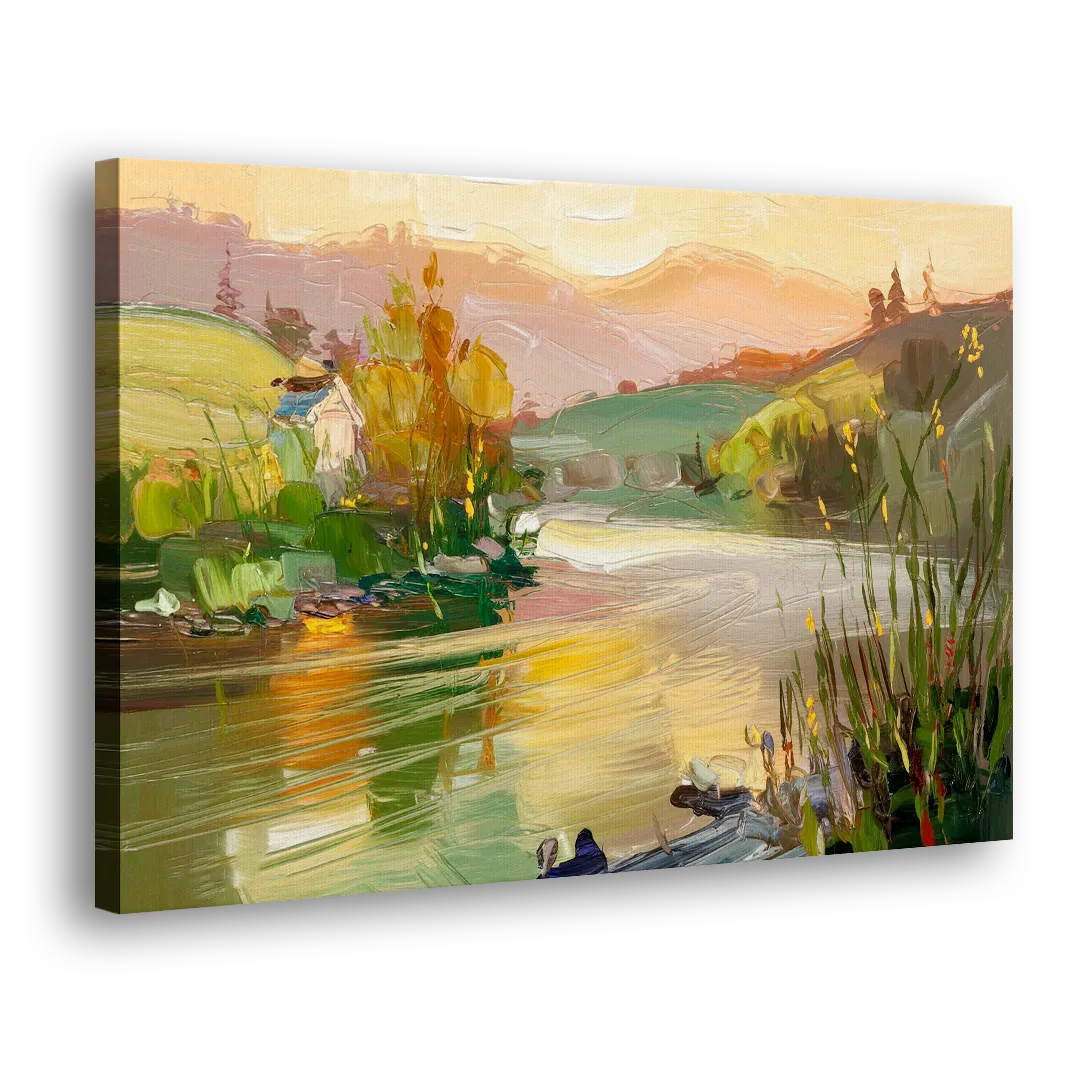 Ashland Riverfront Scene - Canvas Print Art Sides