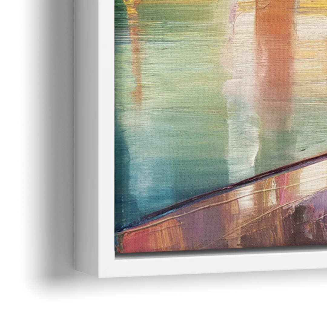 Austin Enchanting Cityscape - Close-Up White Frame Canvas