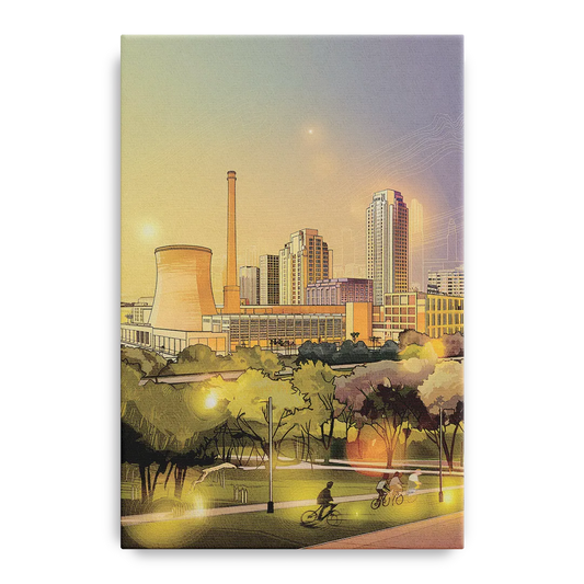 Austin Seaholm District - Canvas Wall Art