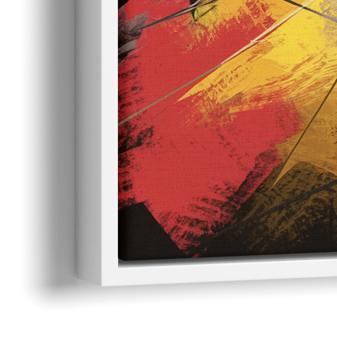 Plano Vibrant Streets - Close-Up White Frame Canvas