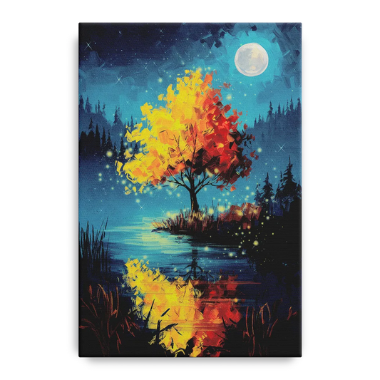 Charlotte Nighttime Glow - Canvas Wall Art