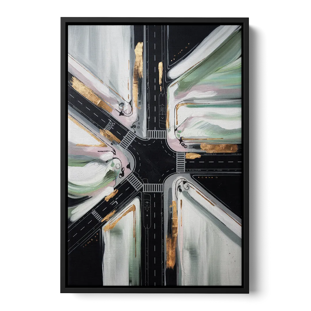 Irving Urban Streets - Black Frame Canvas