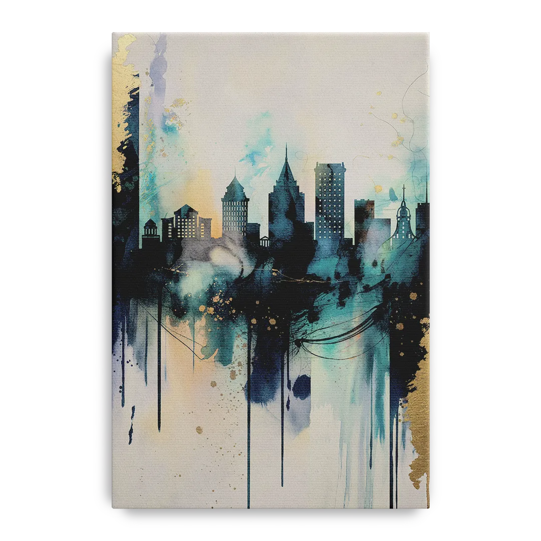 Providence Abstract Skyline - Canvas Wall Art