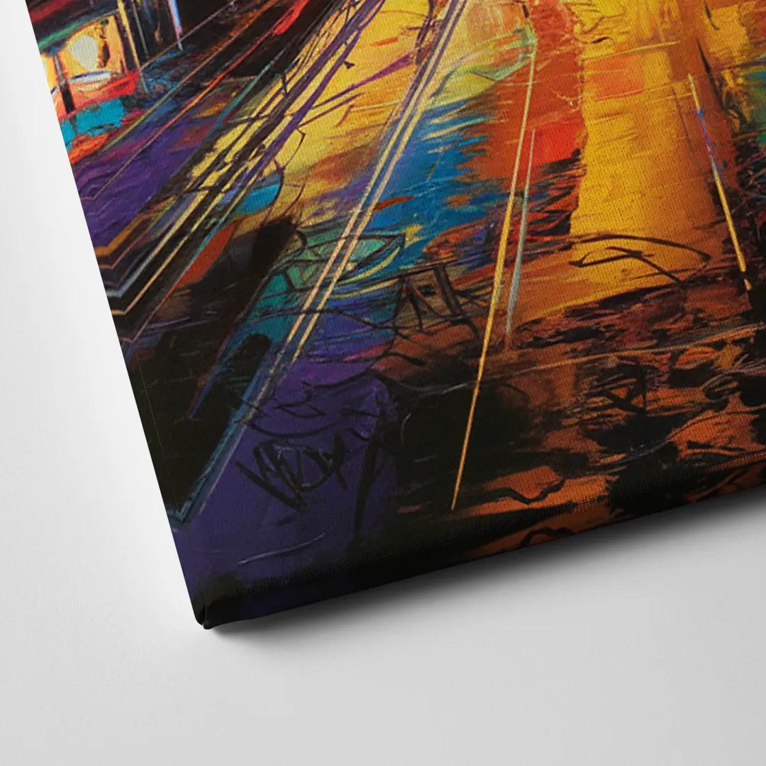 Los Angeles Vibrant Street Art Canvas Close Up