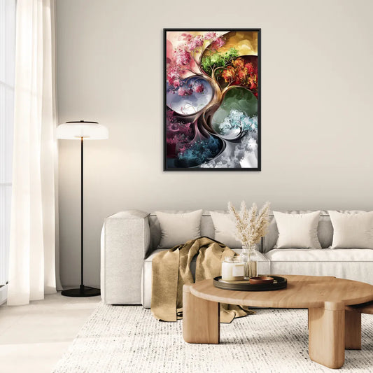 Ashland Vibrant Seasons - Living Room Black Frame Canvas