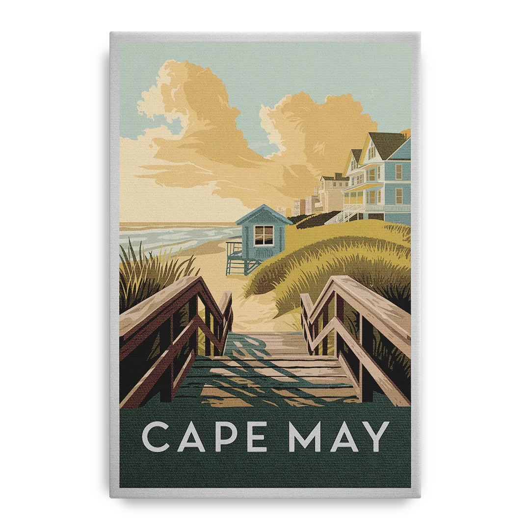 Cape May Boardwalk Views - Canvas Wall Art