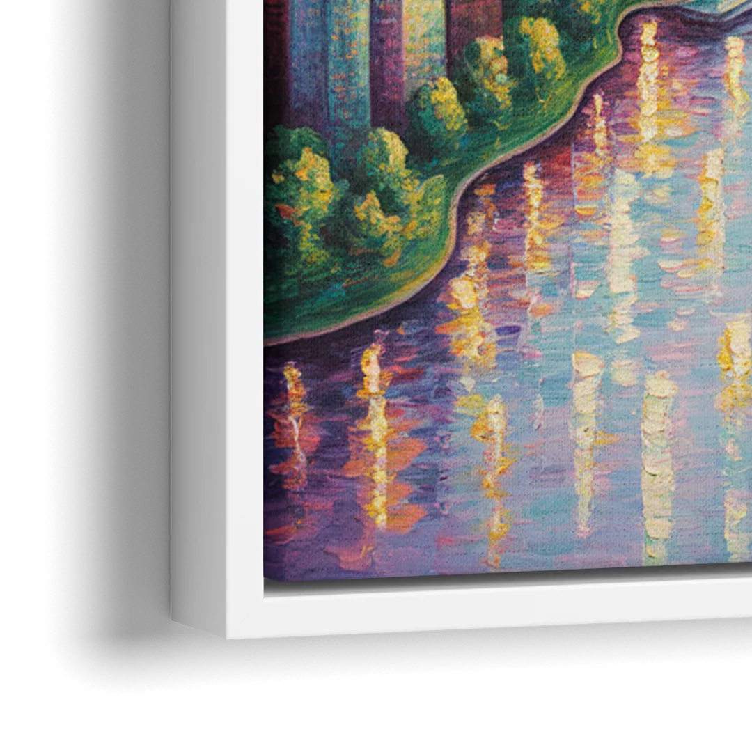 Skylon Tower View - Close-Up White Frame Canvas