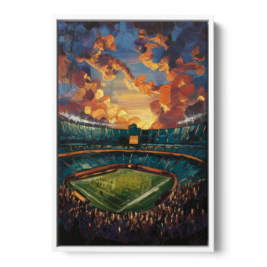 Oakland Coliseum Memories - White Frame Canvas