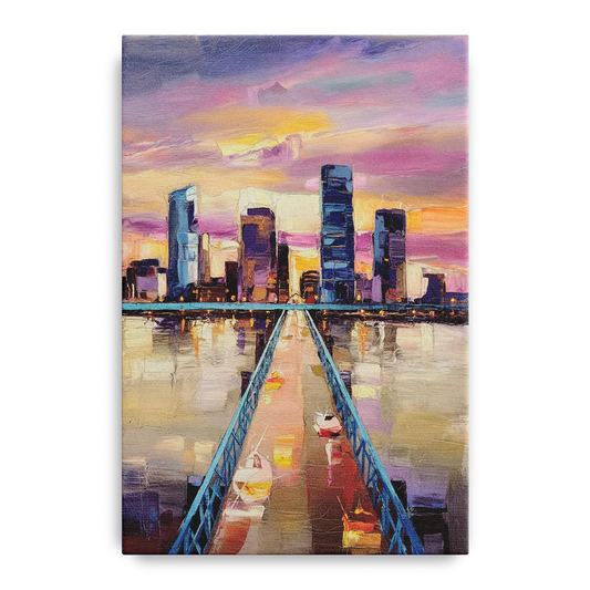 Jacksonville Downtown Views - Canvas Wall Art