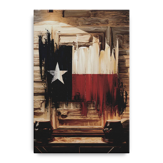 Dallas Texas Flag - Canvas Wall Art