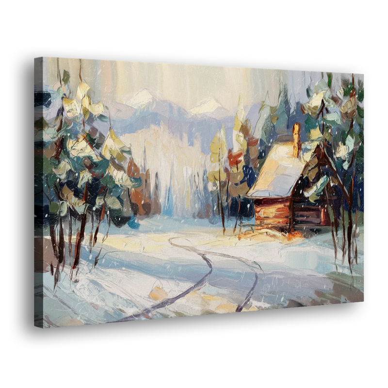 Gatlinburg Winter Wonderland - Canvas Print Art Sides