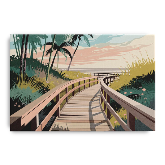 Virginia Beach Boardwalk Bliss - Canvas Wall Art