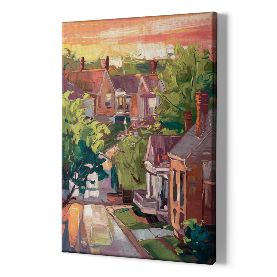 Springfield Neighborhood Charm - Canvas Print Art Sides