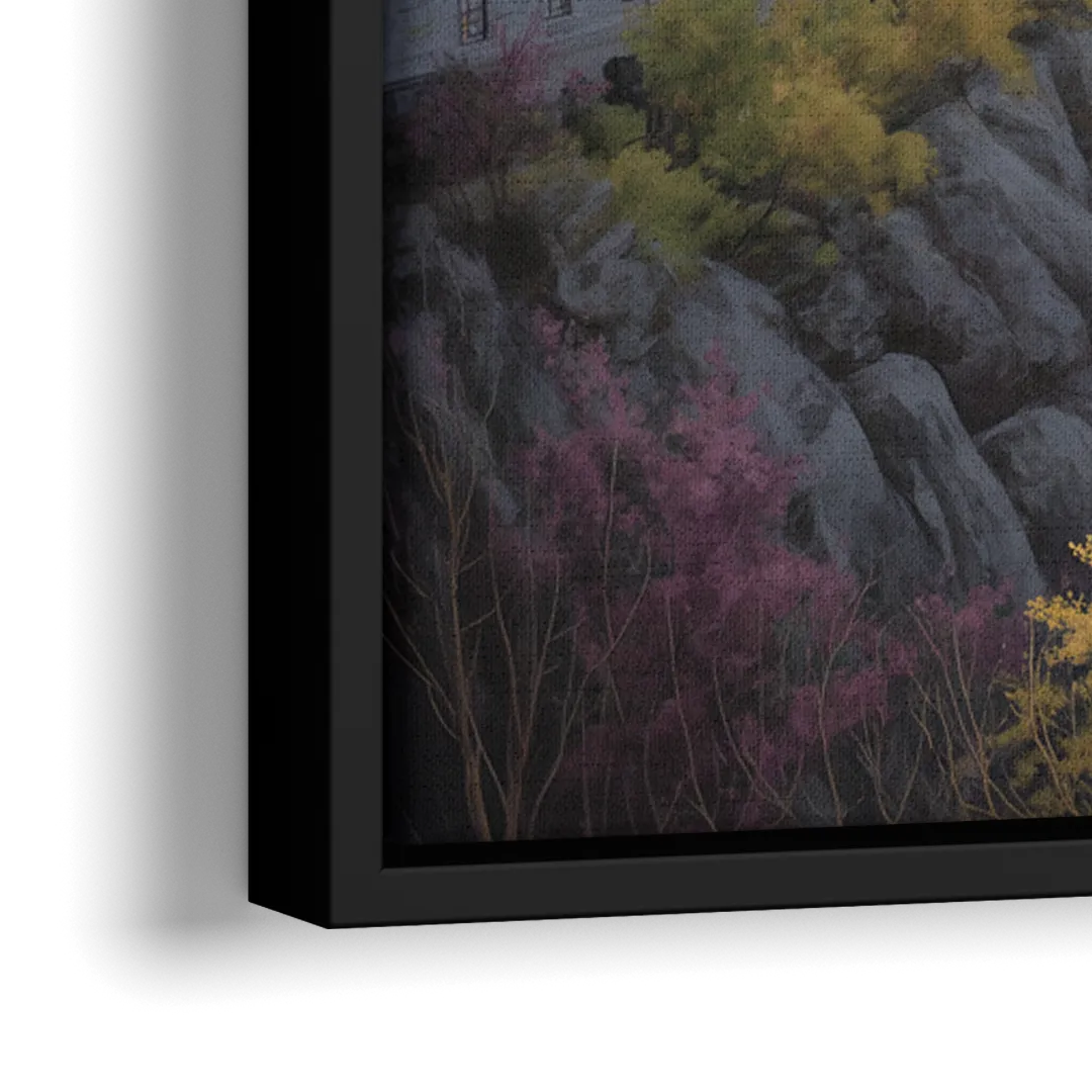 Citadel of Quebec - Close-Up Black Frame Canvas