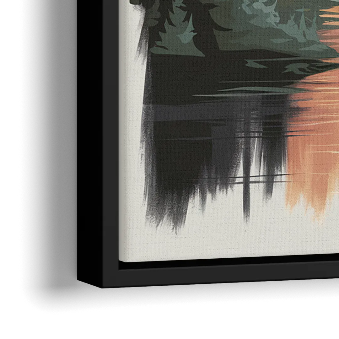 Bozeman Montana Wilderness - Close-Up Black Frame Canvas