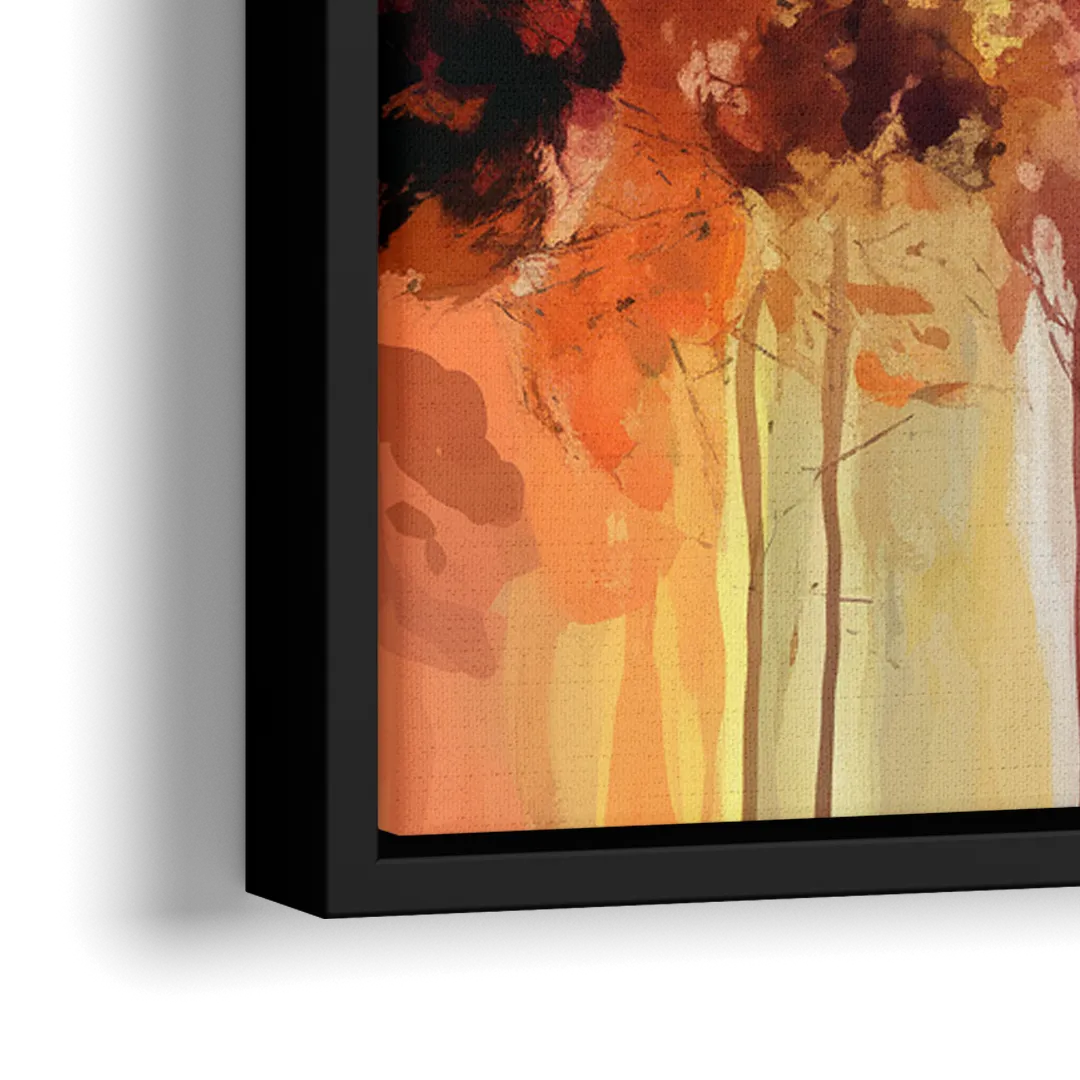 Indianapolis Downtown Skyline - Close-Up Black Frame Canvas