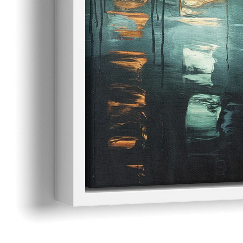 Houston Modern Aesthetic - Close-Up White Frame Canvas