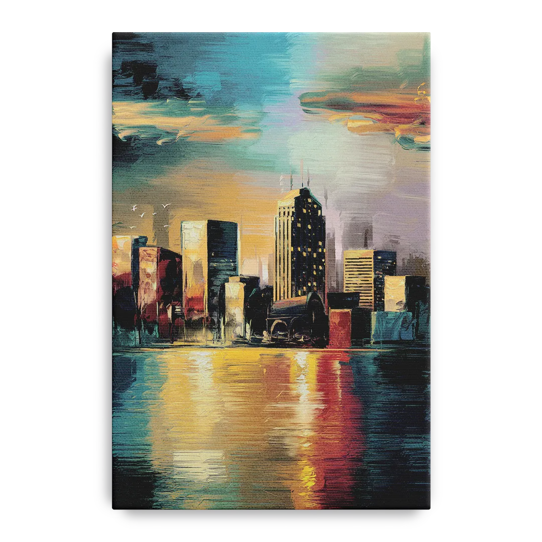 Springfield City Skyline - Canvas Wall Art