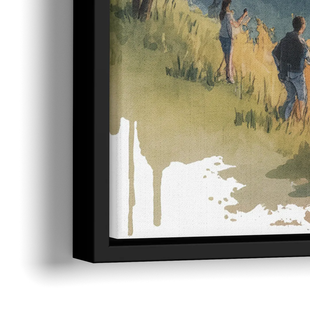 Mount Royal Lookout - Close-Up Black Frame Canvas