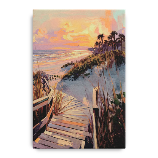 Hilton Head Island Atlantic Shoreline - Canvas Wall Art