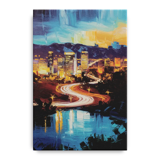 Henderson Nightscape - Canvas Wall Art
