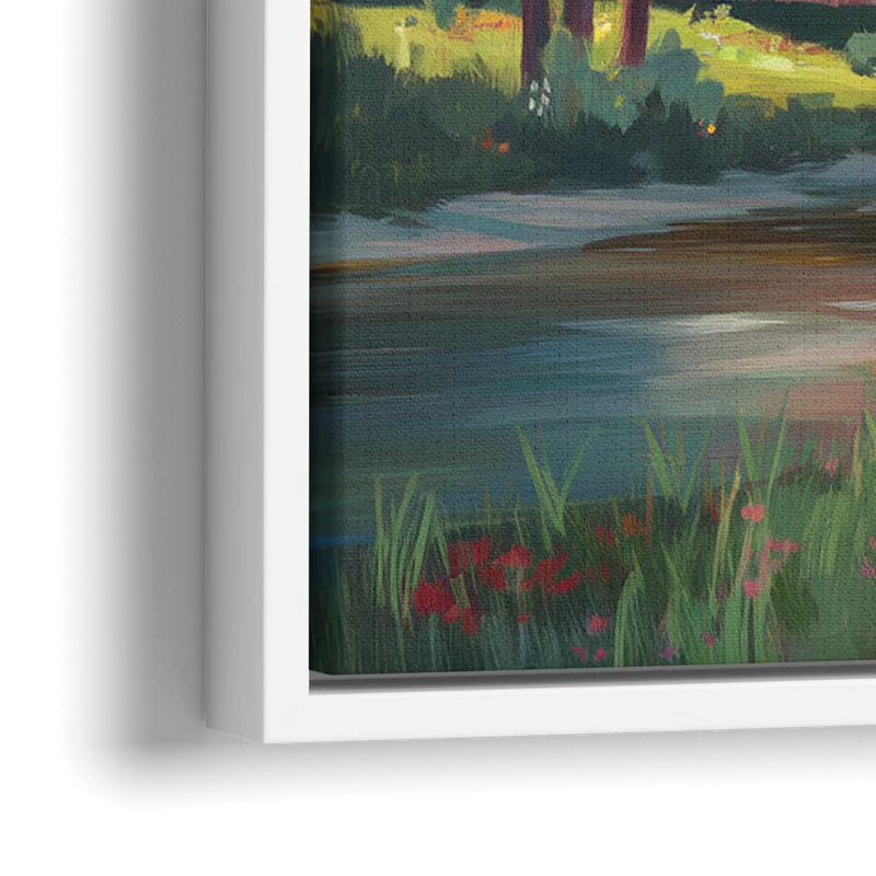 Ashland Covered Bridge - Close-Up White Frame Canvas
