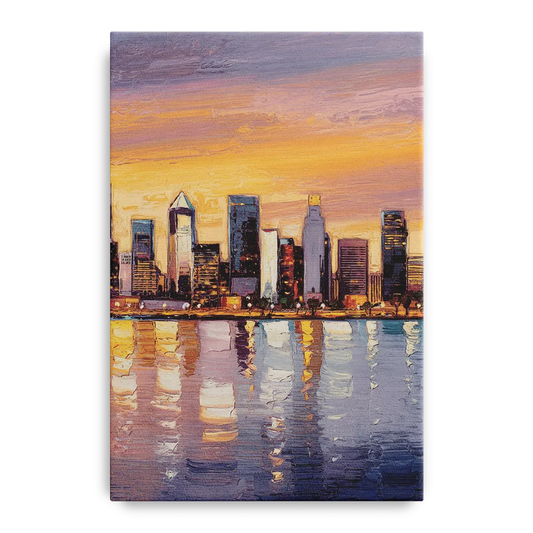San Diego Downtown Skyline - Canvas Wall Art