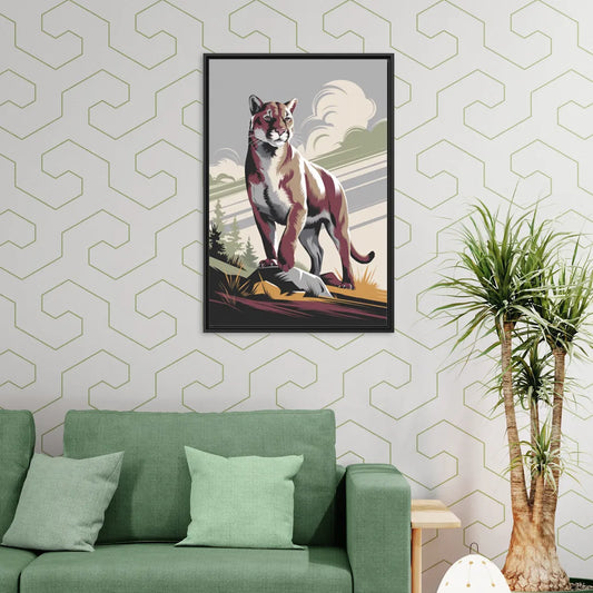 Washington State Cougars Pride - Living Room Black Frame Canvas