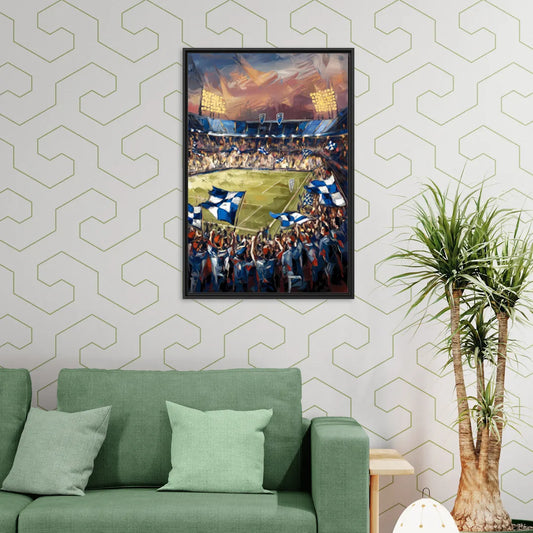 Kansas City Sporting KC Tribute - Living Room Black Frame Canvas