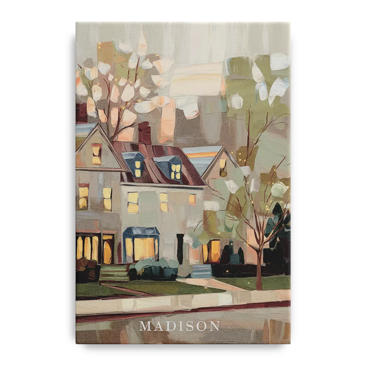 Madison Neighborhood Charm - Canvas Wall Art