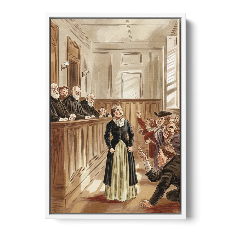Salem Witch Trials Tribute - White Frame Canvas