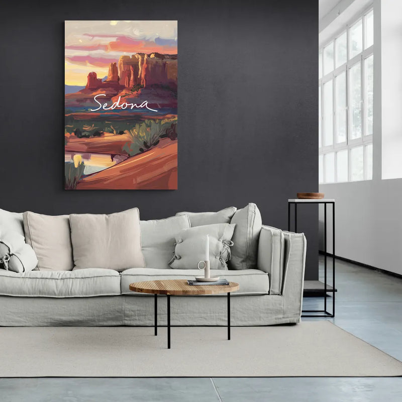 Sedona Red Rock Sunset - Canvas Wall Art Living Room