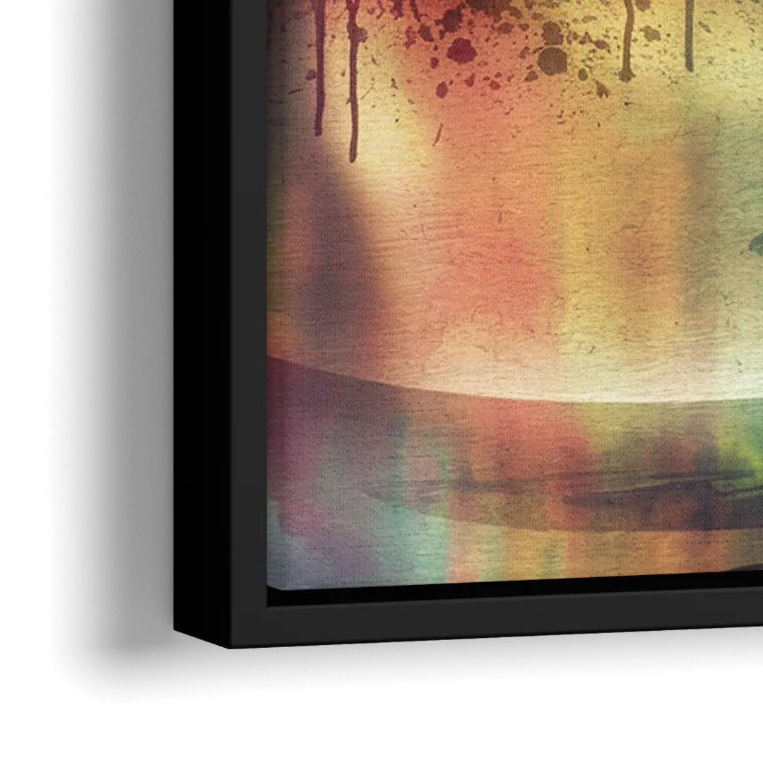 Buffalo Skyline and River - Close-Up Black Frame Canvas