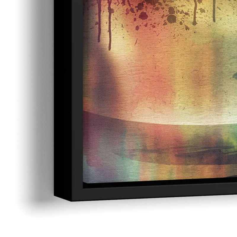 Buffalo Skyline and River - Close-Up Black Frame Canvas