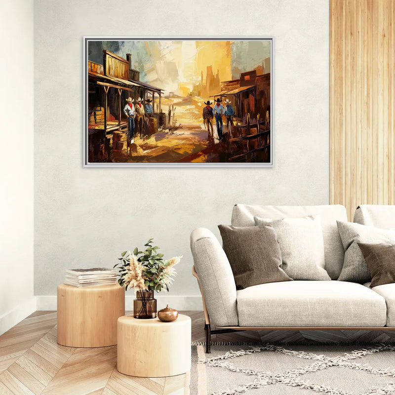 Tombstone Historic Landmarks - Living Room White Frame Canvas