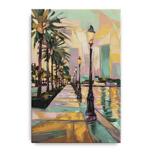 Tampa Bayshore Boulevard Scene - Canvas Wall Art