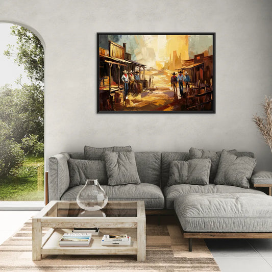 Tombstone Historic Landmarks - Living Room Black Frame Canvas