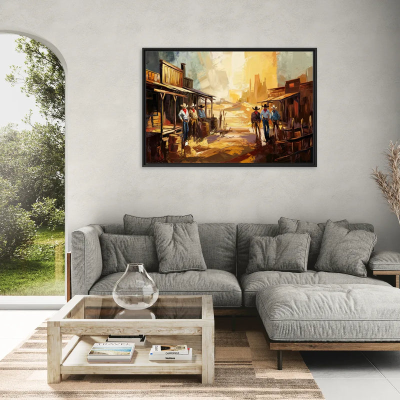 Tombstone Historic Landmarks - Living Room Black Frame Canvas