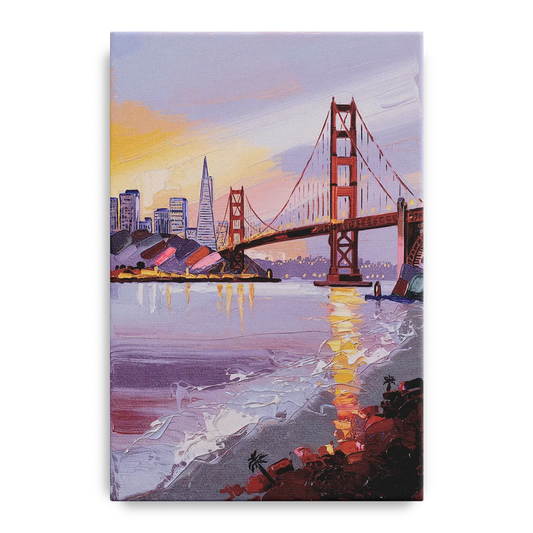 San Francisco Waterfront View Bay - Canvas Wall Art