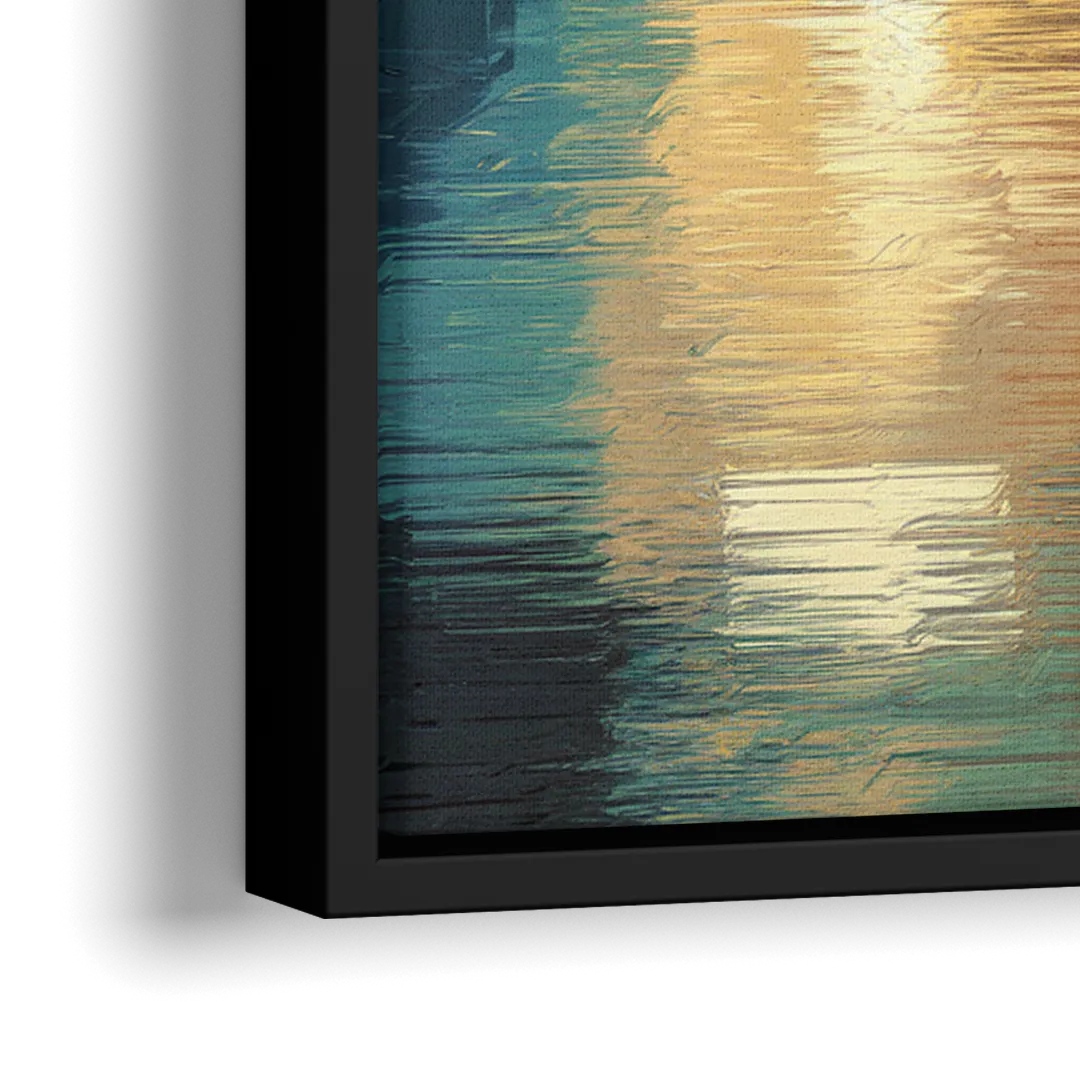 Springfield City Skyline - Close-Up Black Frame Canvas