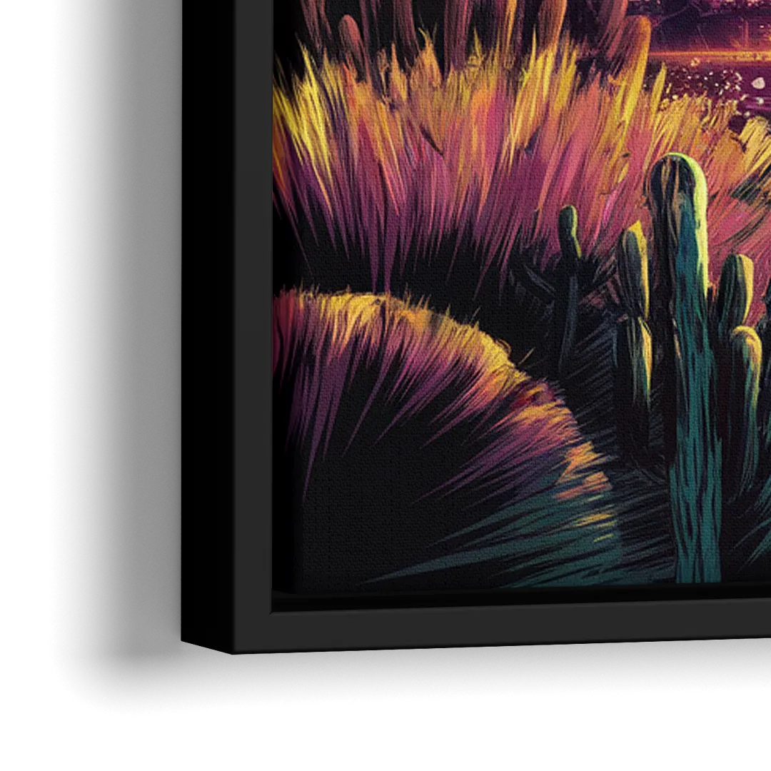 El Paso Scenic Landscape - Close-Up Black Frame Canvas