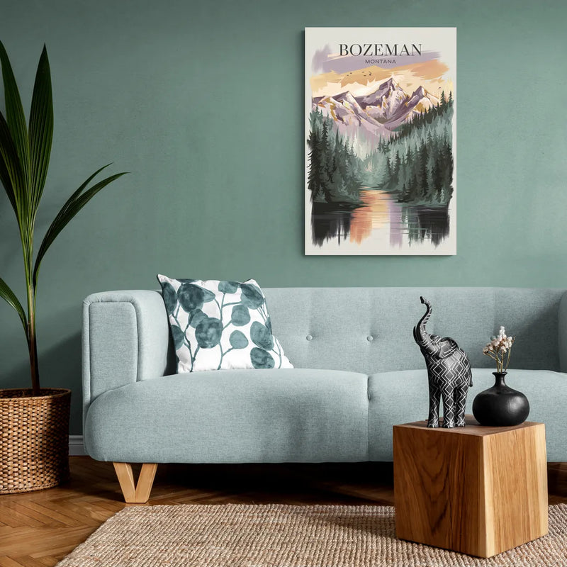 Bozeman Montana Wilderness - Canvas Wall Art Living Room
