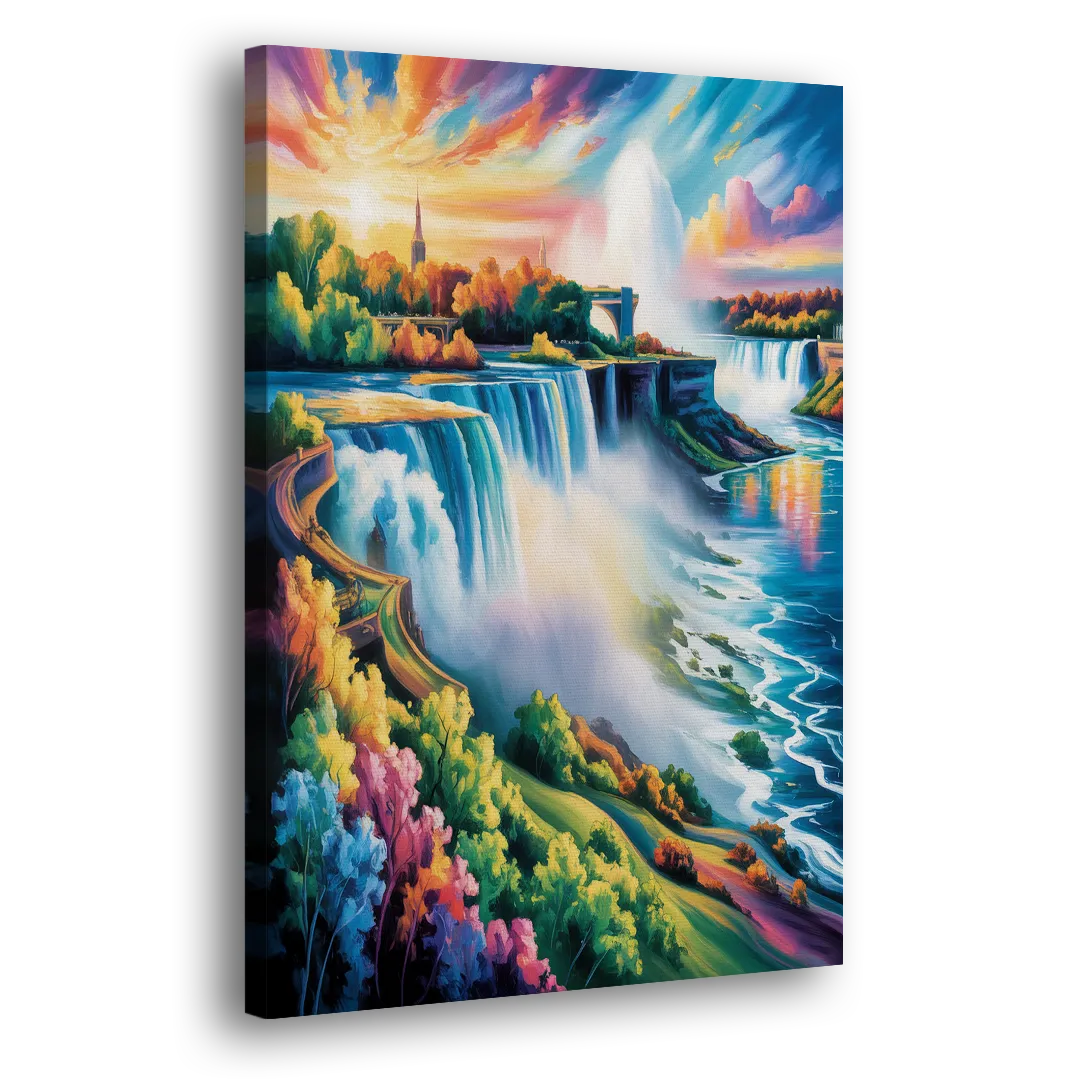 Niagara Falls Panorama - Canvas Print Art Sides