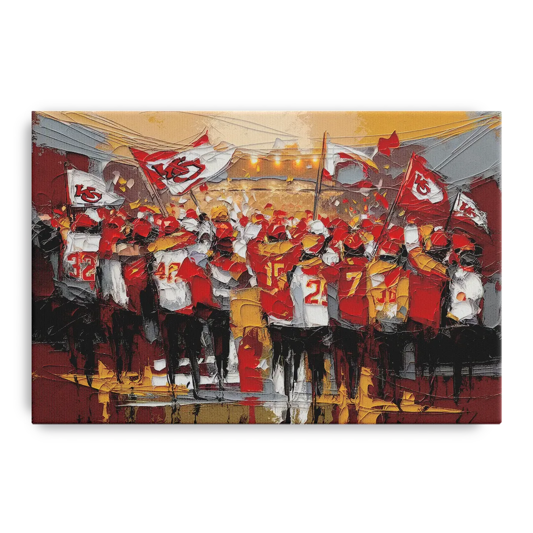 Kansas City Chiefs Fans Gathering - Canvas Wall Art